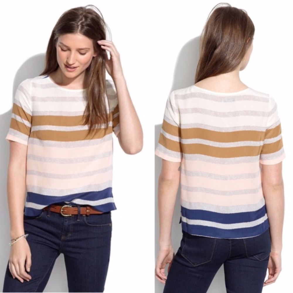 Madewell Striped Silk Tee